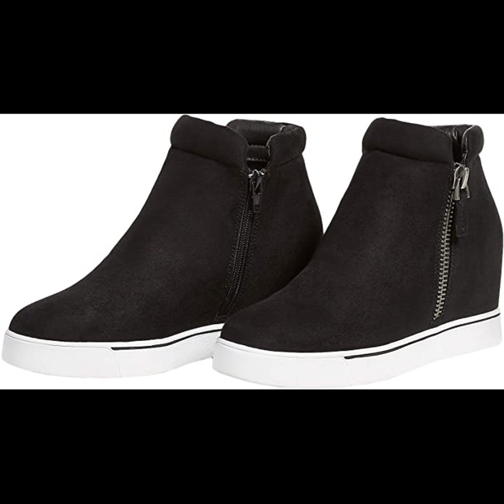 MAURICES BREANNA BK HIGHTOP WEDGE SNEAKERS SZ 9.5M